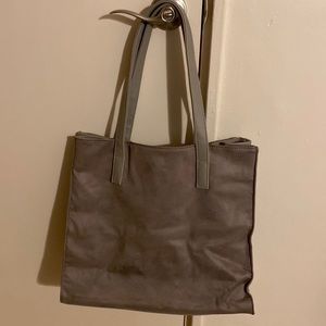 Guess Gray Suede Tote Bag